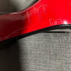 Christian Louboutin Black Slingback Heels with Red Soles